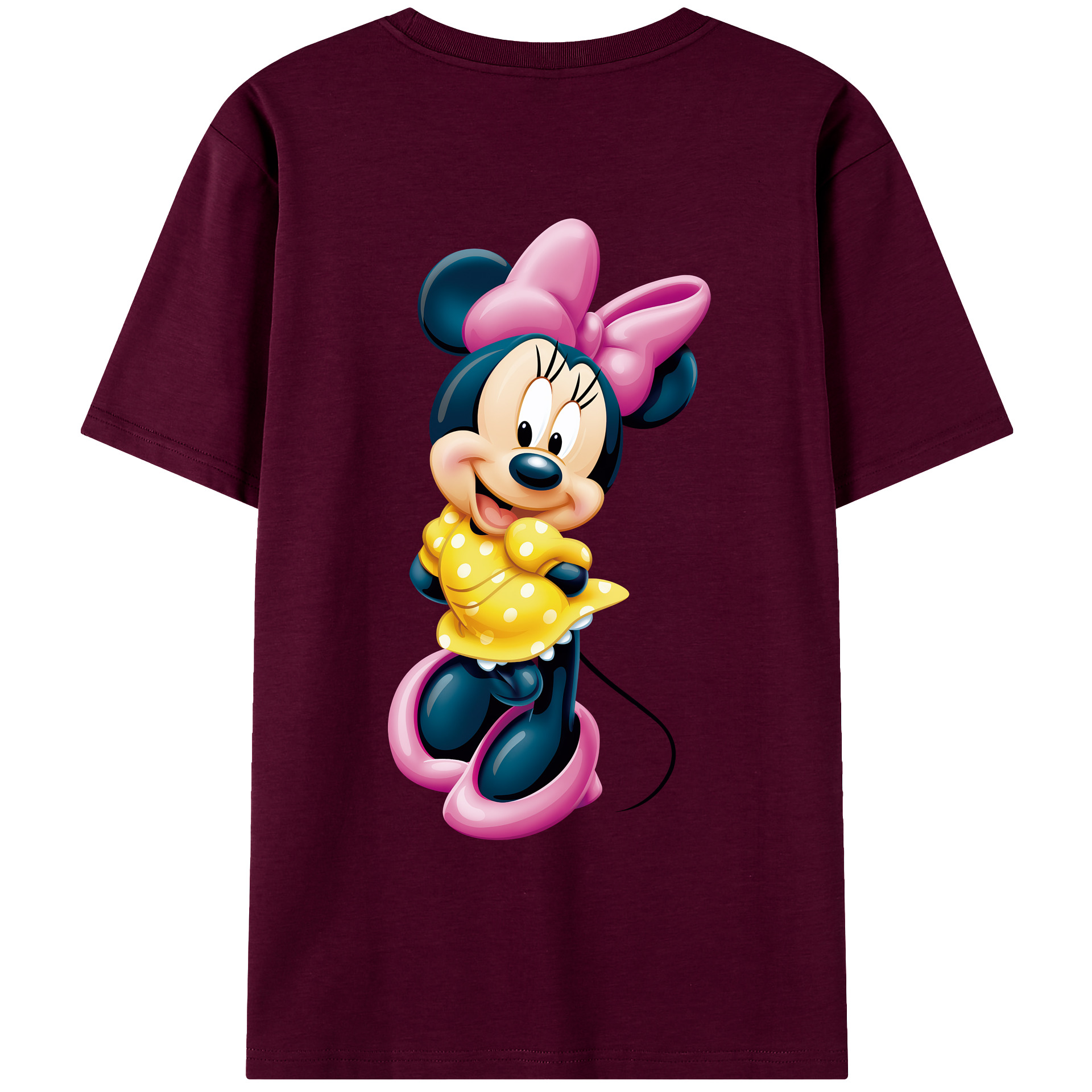 （画像用） ミッキーマウス Mickey Mouse レディース半袖Tシャツ(バックプリント)